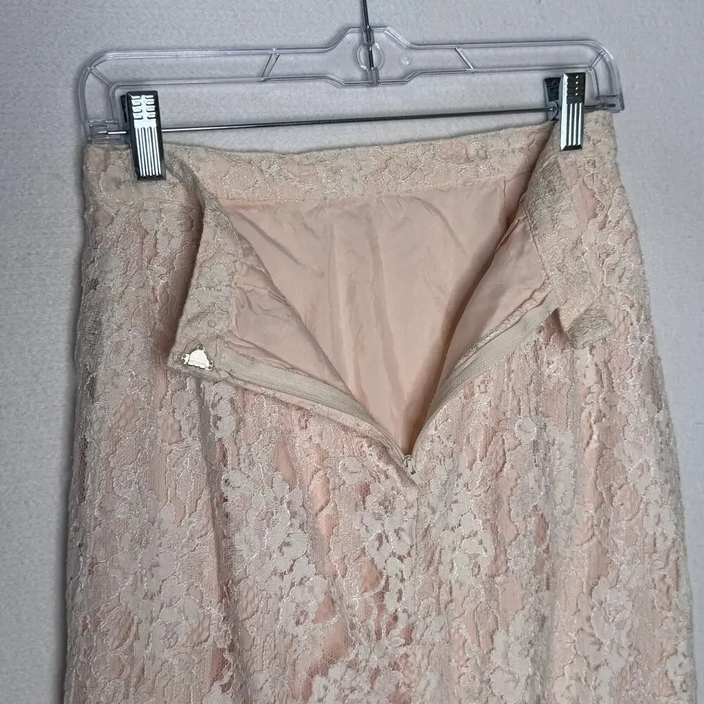 1980s Cachet Bari Protas Victorian Romantic Lace Peplum Suit Set USA Size 4